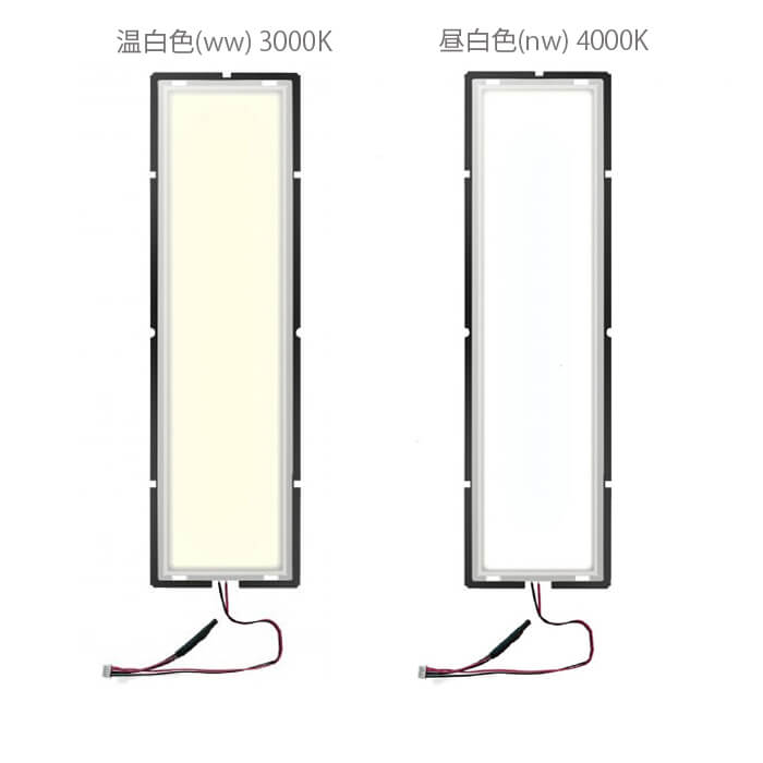 サーマルインターフェースを備えた長方形の有機EL照明パネル (取付板、可変抵抗器・コネクタケーブル付き）
