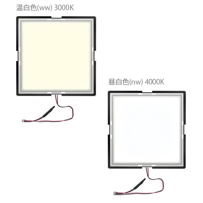 サーマルインターフェースを備えた正方形の有機EL照明パネル (取付板、可変抵抗器・コネクタケーブル付き）